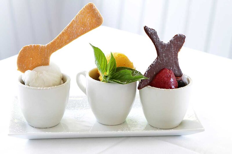 Sorbet ice cream dessert